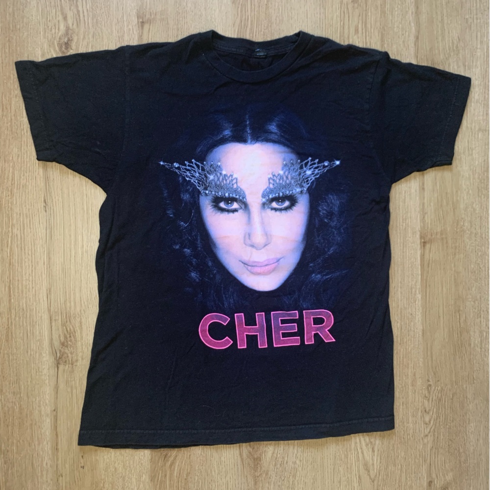 Cher Band Tee Graphic T-shirt Dressed To Kill Tour Size Medium Pop Art Culture